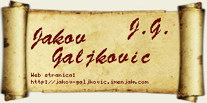 Jakov Galjković vizit kartica